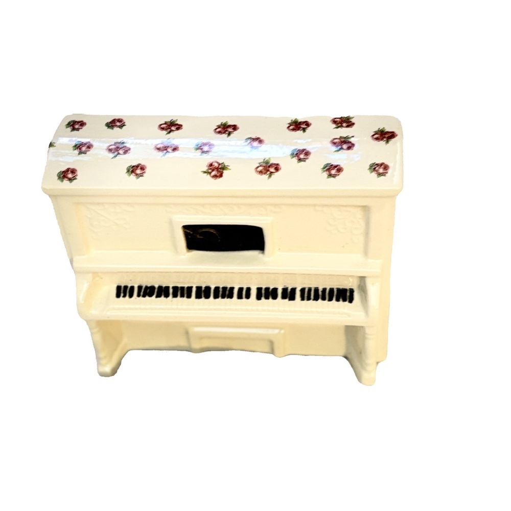 Upright Piano Porcelain Music Box – Handcrafted Dedham MA – Anniversary Waltz
